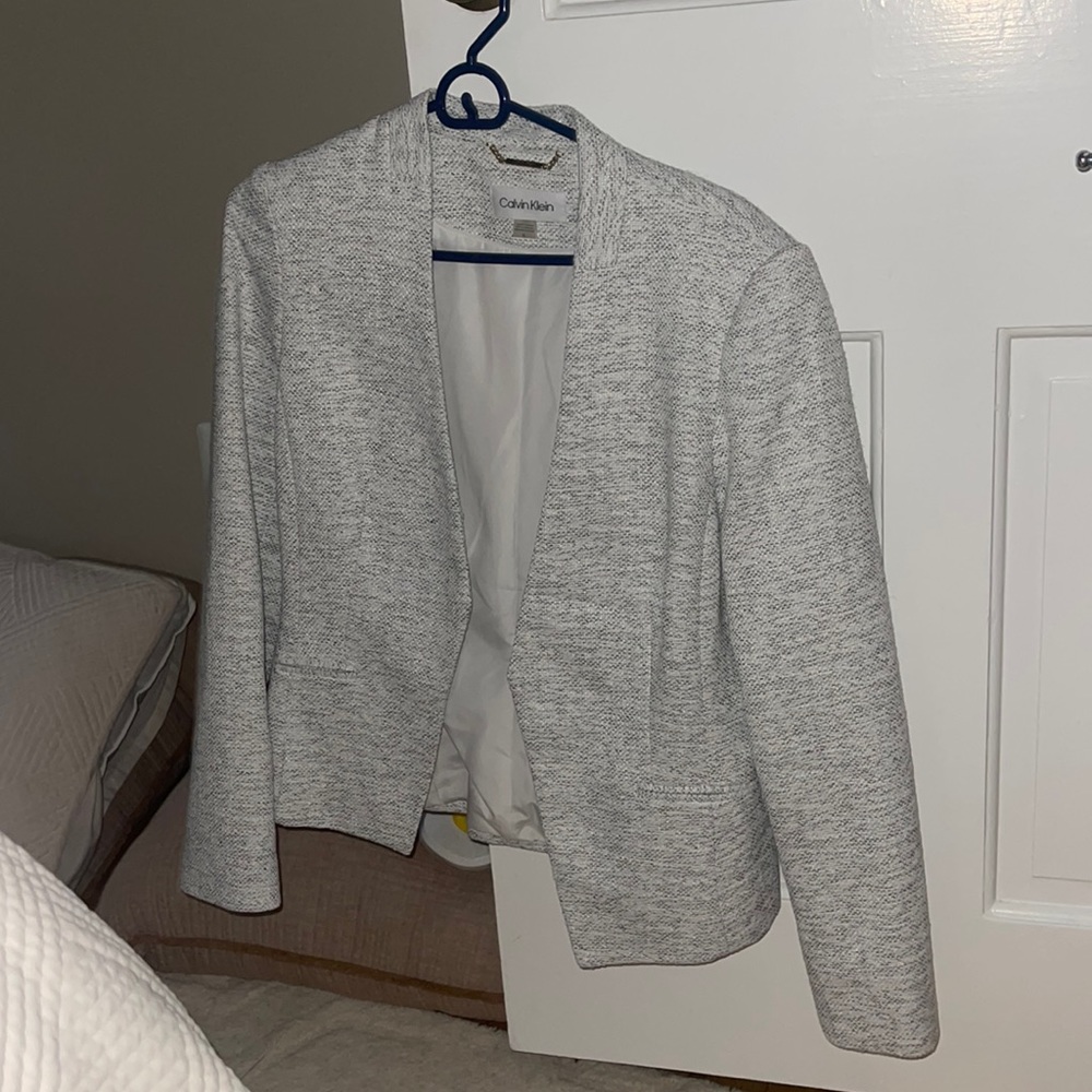 Calvin Klein worn once tweed jacket size 10